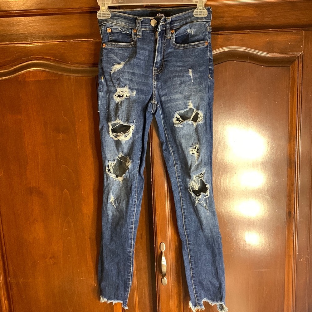 AERO high rise ripped jeans size 0